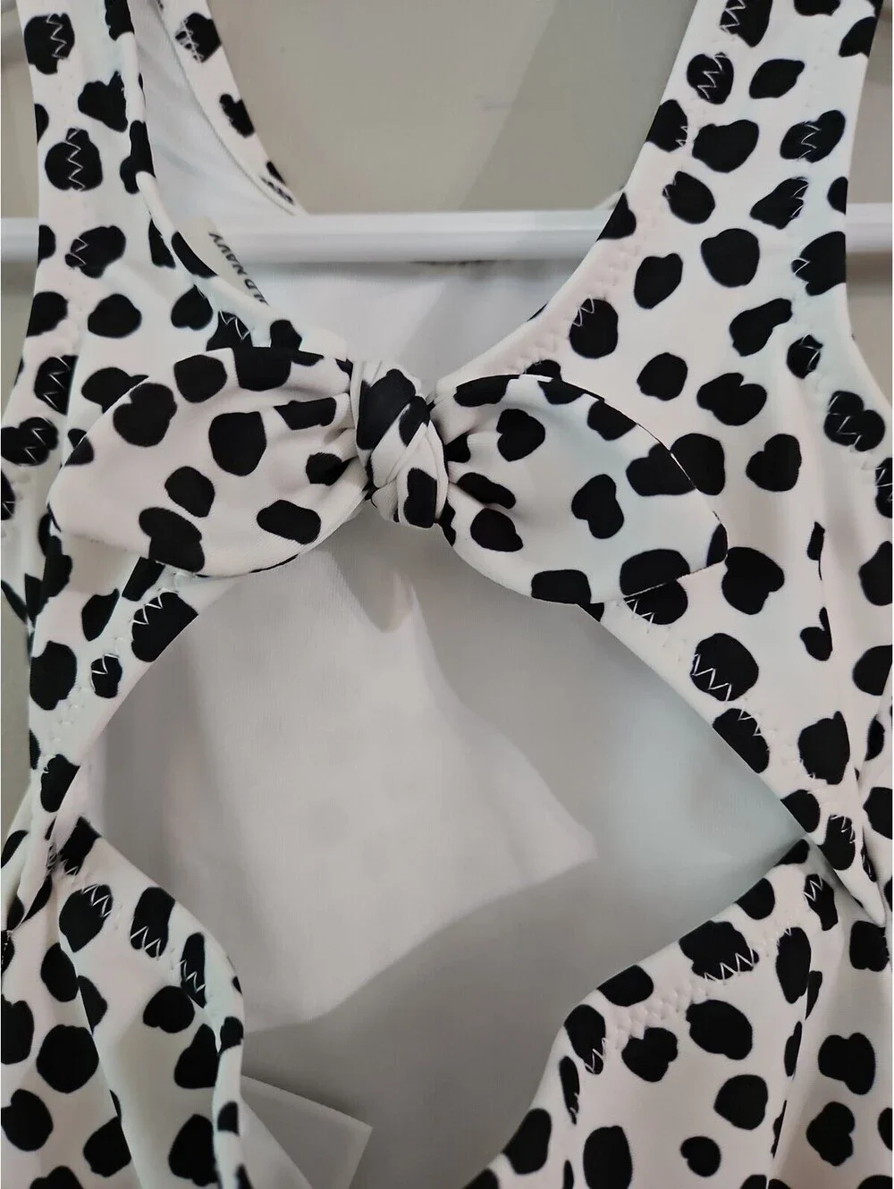 Girl baby 12-18 month bathing suit old navy black and white print